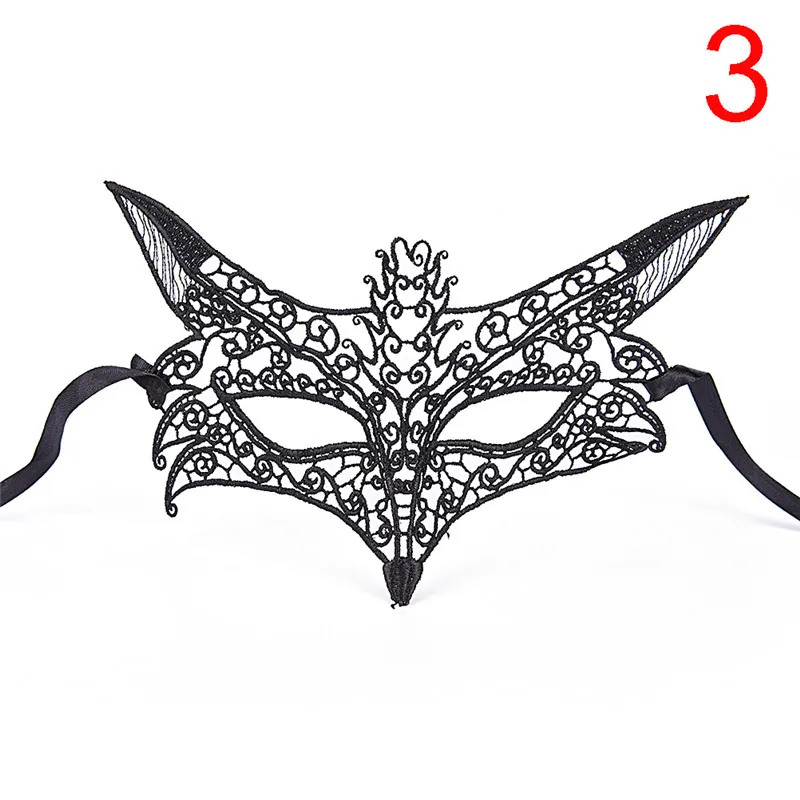 Fashion Mask Sexy Black Lace Hollow Mask Goggles Nightclub Queen Female Sex Lingerie Cutout Eye Masks for Masquerade