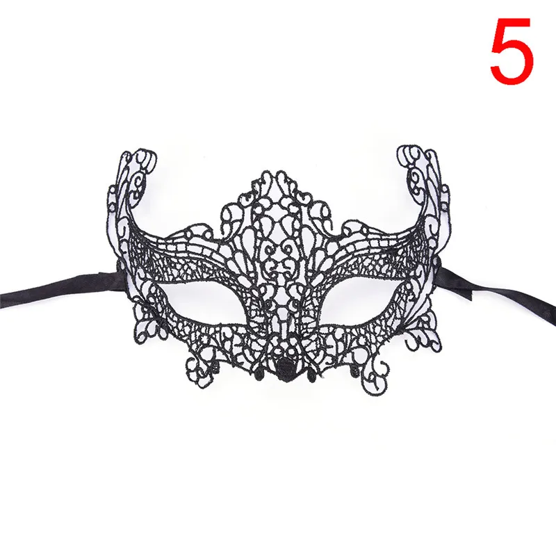 Fashion Mask Sexy Black Lace Hollow Mask Goggles Nightclub Queen Female Sex Lingerie Cutout Eye Masks for Masquerade