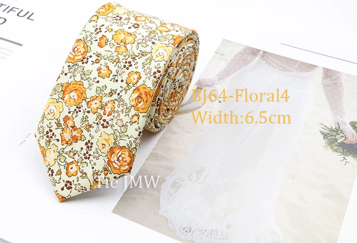Cotton Floral Ties For Men Casual Slim Neckties Skinny Wedding Party Business Daily Neckwear Tie Dress Accessories Gift For Man