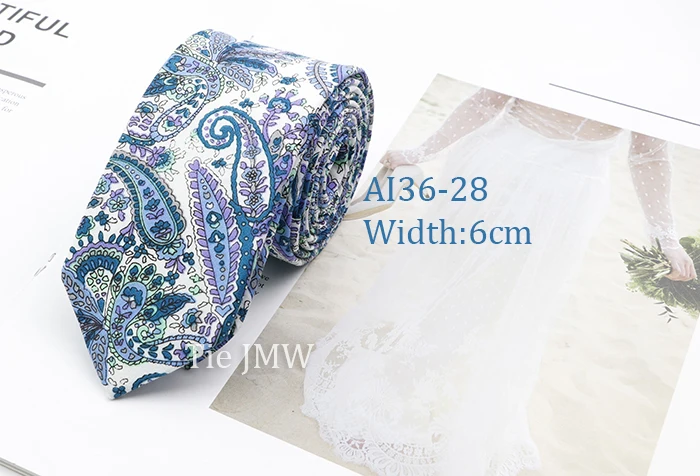 Cotton Floral Ties For Men Casual Slim Neckties Skinny Wedding Party Business Daily Neckwear Tie Dress Accessories Gift For Man