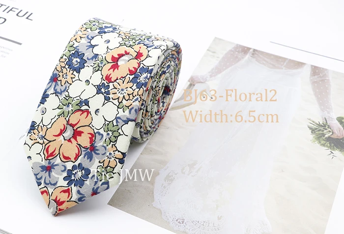 Cotton Floral Ties For Men Casual Slim Neckties Skinny Wedding Party Business Daily Neckwear Tie Dress Accessories Gift For Man