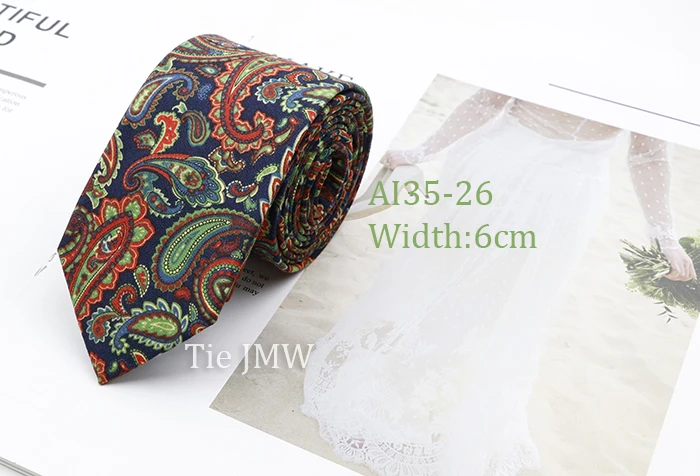 Cotton Floral Ties For Men Casual Slim Neckties Skinny Wedding Party Business Daily Neckwear Tie Dress Accessories Gift For Man