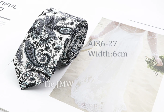 Cotton Floral Ties For Men Casual Slim Neckties Skinny Wedding Party Business Daily Neckwear Tie Dress Accessories Gift For Man