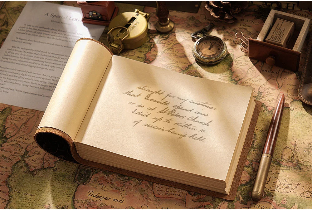 High quality vintage Handmade notebook Original Sketch organizer Retro Leather Notepad environmental paper Creative Notebook