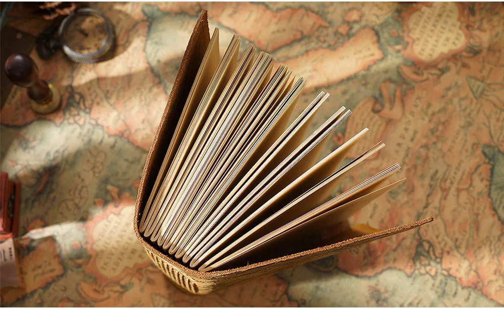 High quality vintage Handmade notebook Original Sketch organizer Retro Leather Notepad environmental paper Creative Notebook