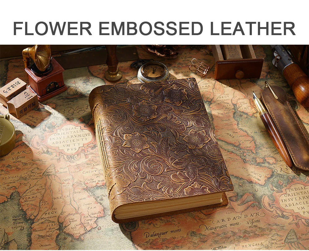 High quality vintage Handmade notebook Original Sketch organizer Retro Leather Notepad environmental paper Creative Notebook