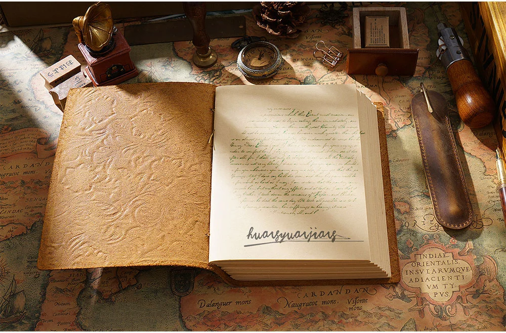 High quality vintage Handmade notebook Original Sketch organizer Retro Leather Notepad environmental paper Creative Notebook