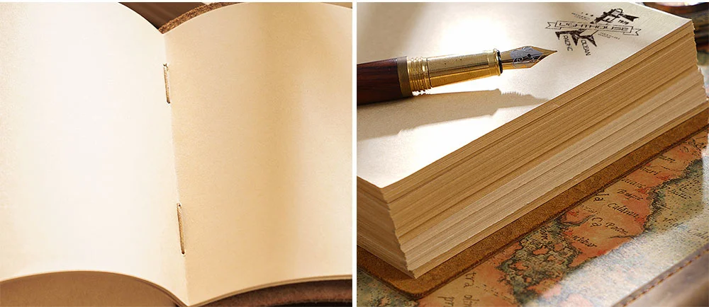 High quality vintage Handmade notebook Original Sketch organizer Retro Leather Notepad environmental paper Creative Notebook