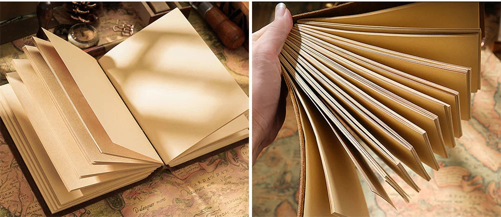 High quality vintage Handmade notebook Original Sketch organizer Retro Leather Notepad environmental paper Creative Notebook