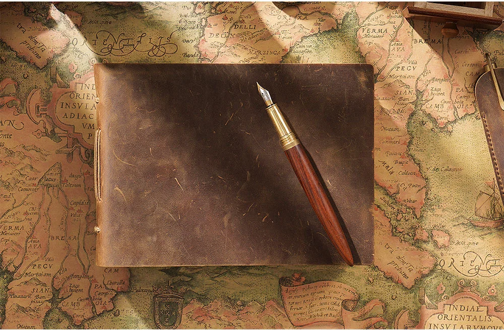 High quality vintage Handmade notebook Original Sketch organizer Retro Leather Notepad environmental paper Creative Notebook