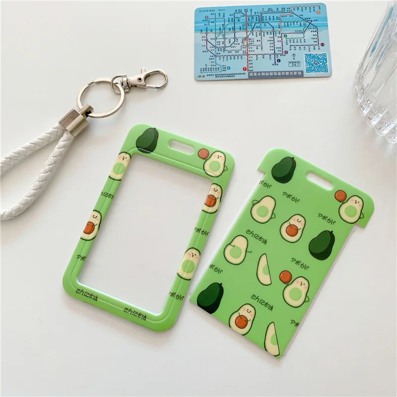 1Pc Women Men Business Card Holder Cartoon Cute Retractable Credit Card Holders Bank ID Holders Badge Child Bus Card Cover Case