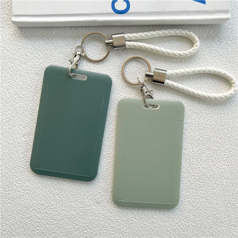 1Pc Women Men Business Card Holder Cartoon Cute Retractable Credit Card Holders Bank ID Holders Badge Child Bus Card Cover Case