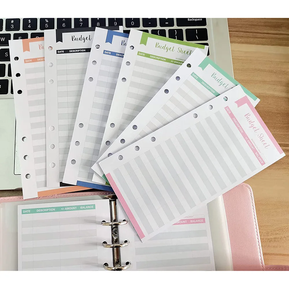 A5 A6 A7 Binder Budget Planner Organizer 6 Ring Binder Envelopes Pockets And 12 Pieces Expense Budget Sheets