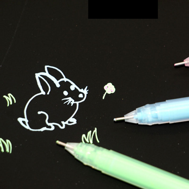 3/9Pcs/set 0.6mm White Gold Silver Ink Color Photo Album Gel Pen Stationery Office Cute Scrapbooking Large Capacity Pen for Kids