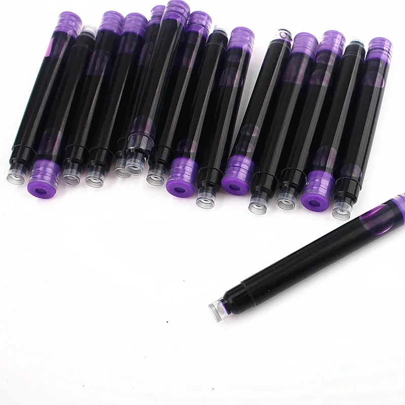 10psc Fountain Pen Refill Cartridge Ink Supplies Student Office Stationery Supplies Calligraphy Pens for Writing 2.6mm/3.4mm