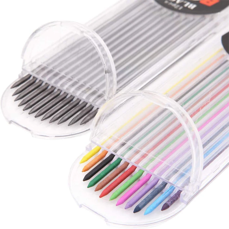 2.0MM Mechanical Pencil Set 2B Automatic Pencils Lápices with Color/black Lead Core for Art Sketch Write Handicraft