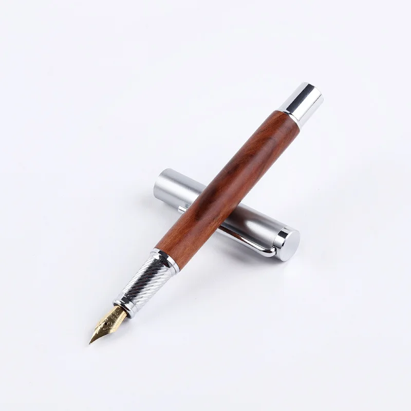 Luxury Iraurita Nib Fountain Pen Wood Metal Writing Signing Calligraphy Pens Gift Office Stationery Supplies Customized Logo