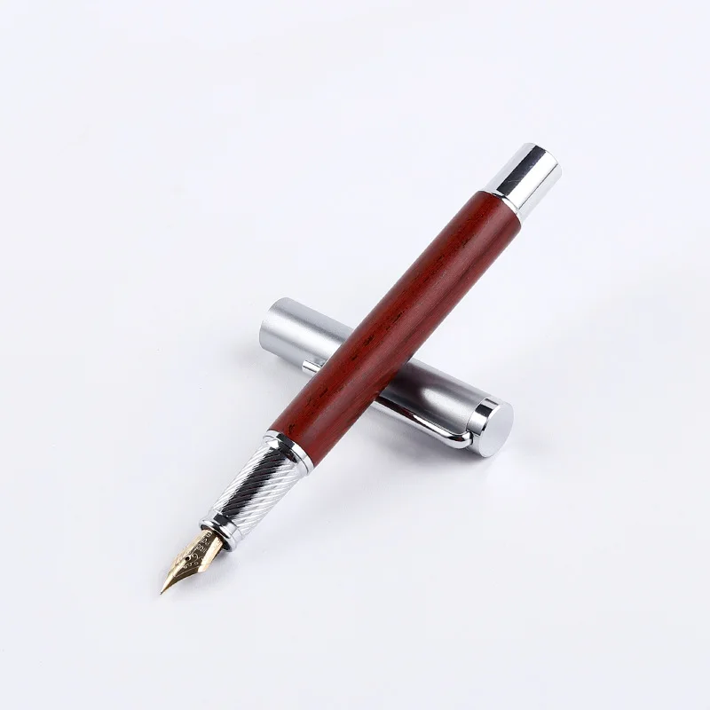 Luxury Iraurita Nib Fountain Pen Wood Metal Writing Signing Calligraphy Pens Gift Office Stationery Supplies Customized Logo