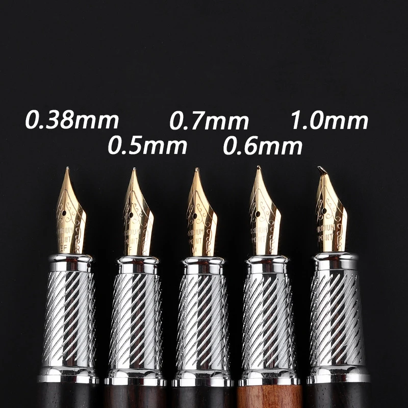 Luxury Iraurita Nib Fountain Pen Wood Metal Writing Signing Calligraphy Pens Gift Office Stationery Supplies Customized Logo