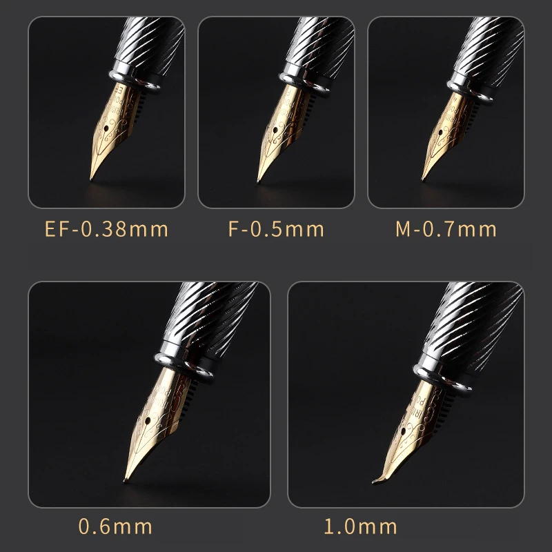 Luxury Iraurita Nib Fountain Pen Wood Metal Writing Signing Calligraphy Pens Gift Office Stationery Supplies Customized Logo