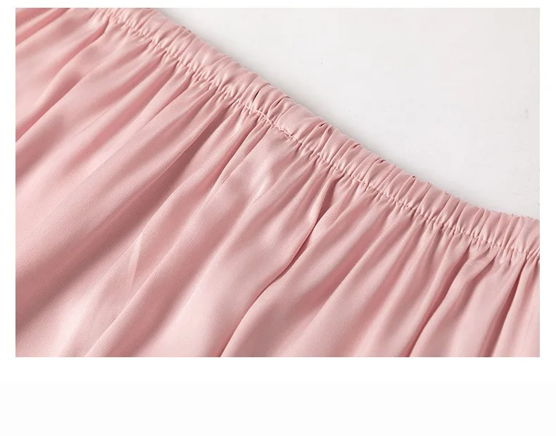 Casual Pajamas Set Satin Sexy Women 2 Piece Sleepwear Silky Pyjamas Loungewear Solid Nightwear Spring New Bathrobe Shirt&Pants