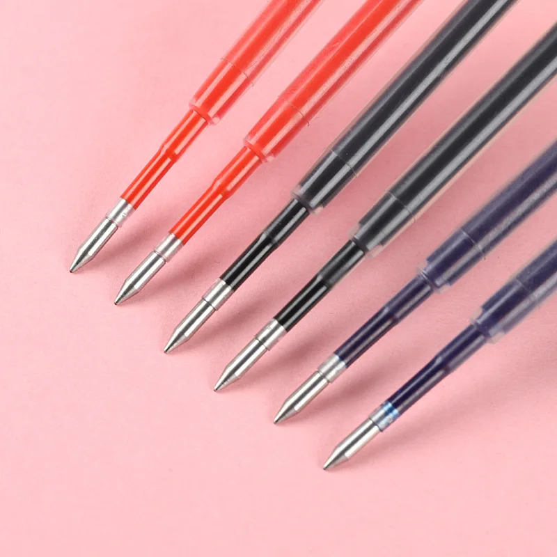 10pcs/set Plastic Ballpoint Pen Refills 99mm Length 0.5mm Pressed Writing Pen Replaceable Rods School Office Stationery Supplies
