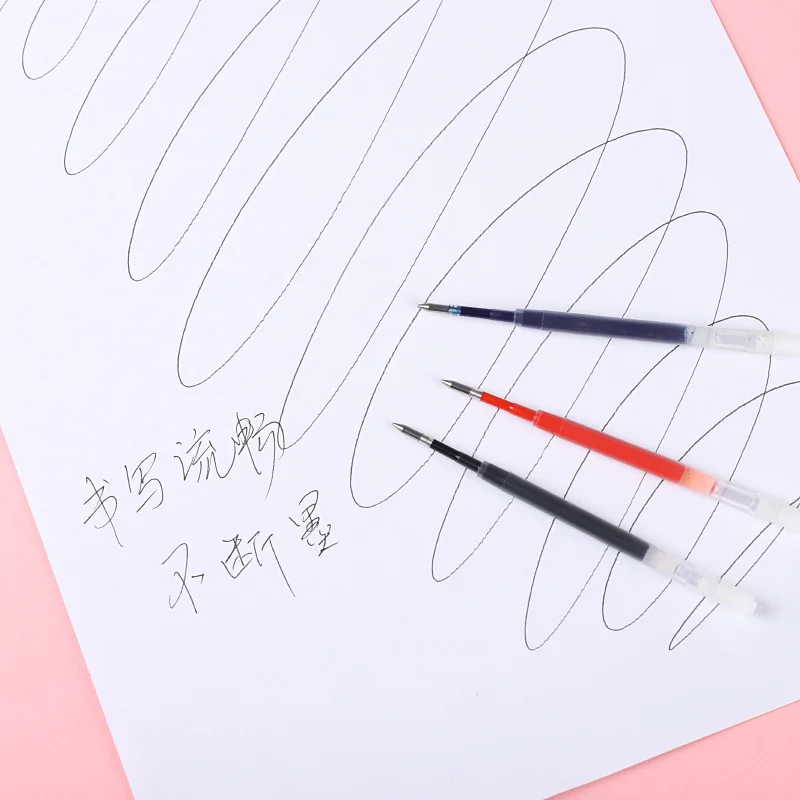 10pcs/set Plastic Ballpoint Pen Refills 99mm Length 0.5mm Pressed Writing Pen Replaceable Rods School Office Stationery Supplies