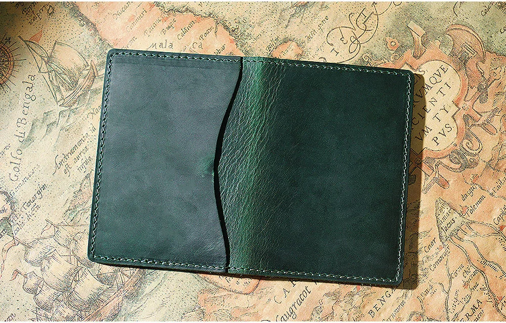 AIGUONIU Credit ID Card Holder Vintage Design Crazy Horse Leather Customized Business Men Women Wallet