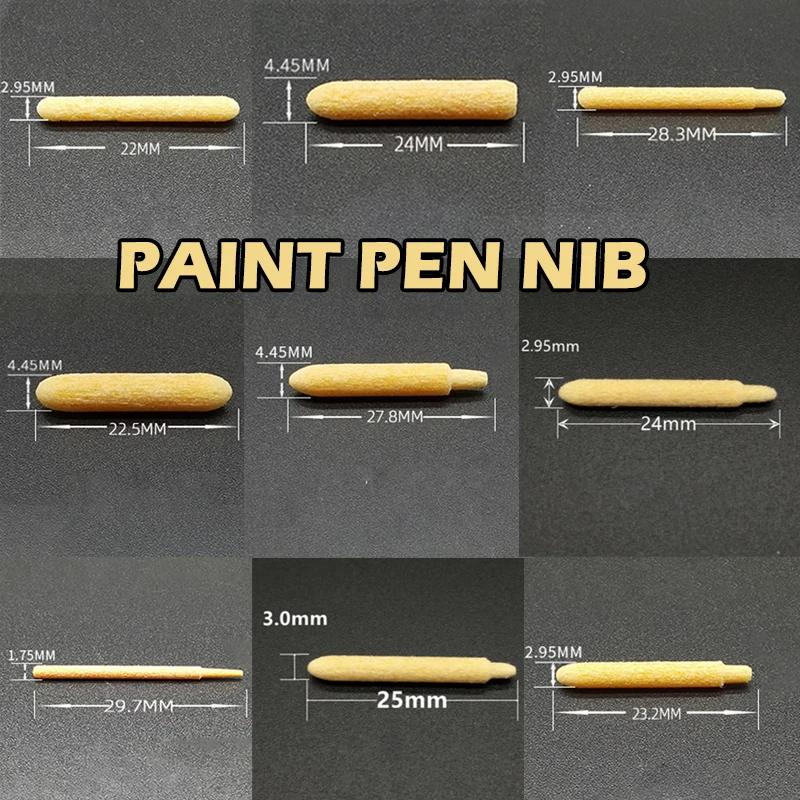 3/10pcs Replacement Nibs Tips Oblique Square Round Nibs For Repair Marker Acrylic Paint Marker Pen