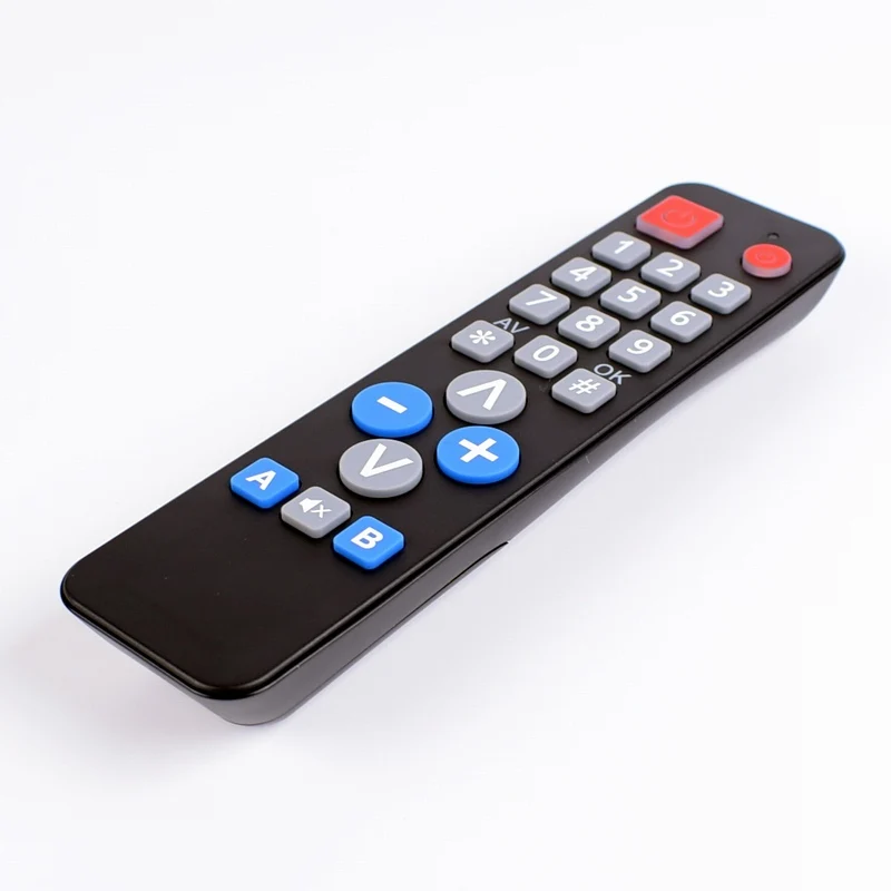 Universal Learn Remote Control 2 in 1 IR Code Copy for TV VCR STB DVD DVB Box Easy to Use Controller for Elderly People