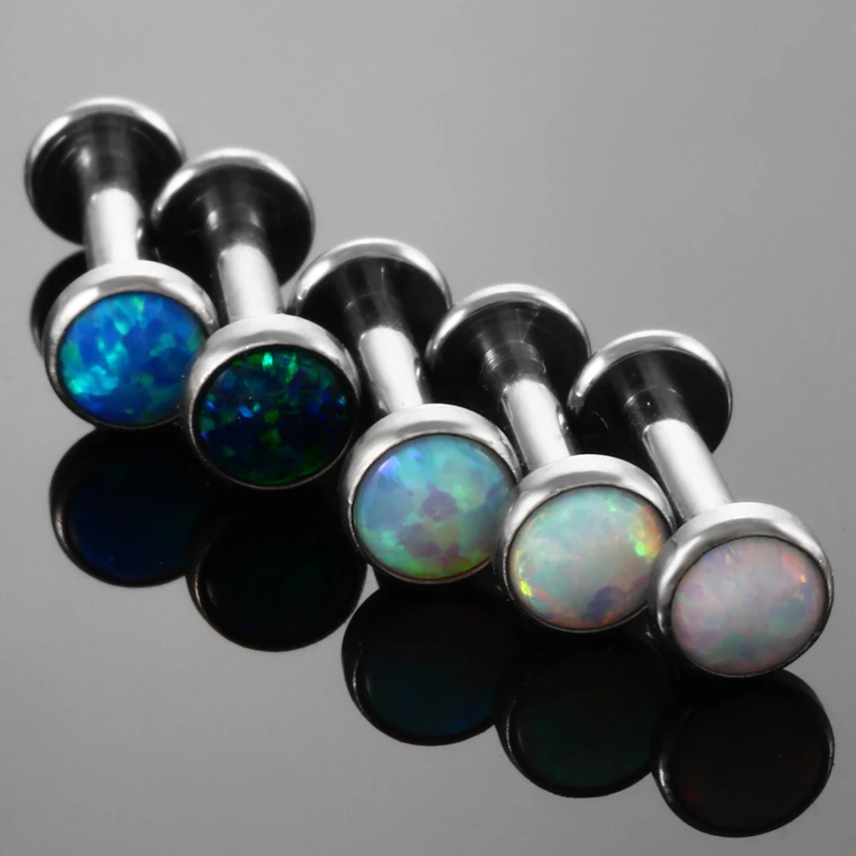 1PC ASTM-F136 Titanium Tragus Piercings Labret Stud Lip Rings Helix Piercing Ear Oreja Cartilage Earring 14G 16G Body Jewelry