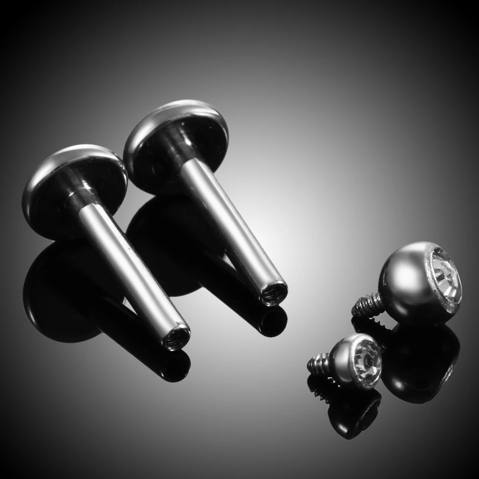 1PC ASTM-F136 Titanium Tragus Piercings Labret Stud Lip Rings Helix Piercing Ear Oreja Cartilage Earring 14G 16G Body Jewelry