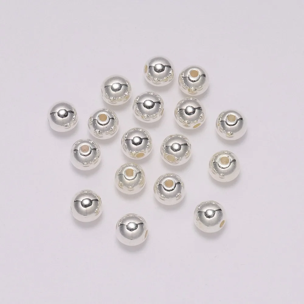 50-1000Pcs With Hole ABS Imitation Pearl Bead 4/6/8/10/12MM Round Plastic Acrylic Spacer Bead for DIY Jewelry Making Findings