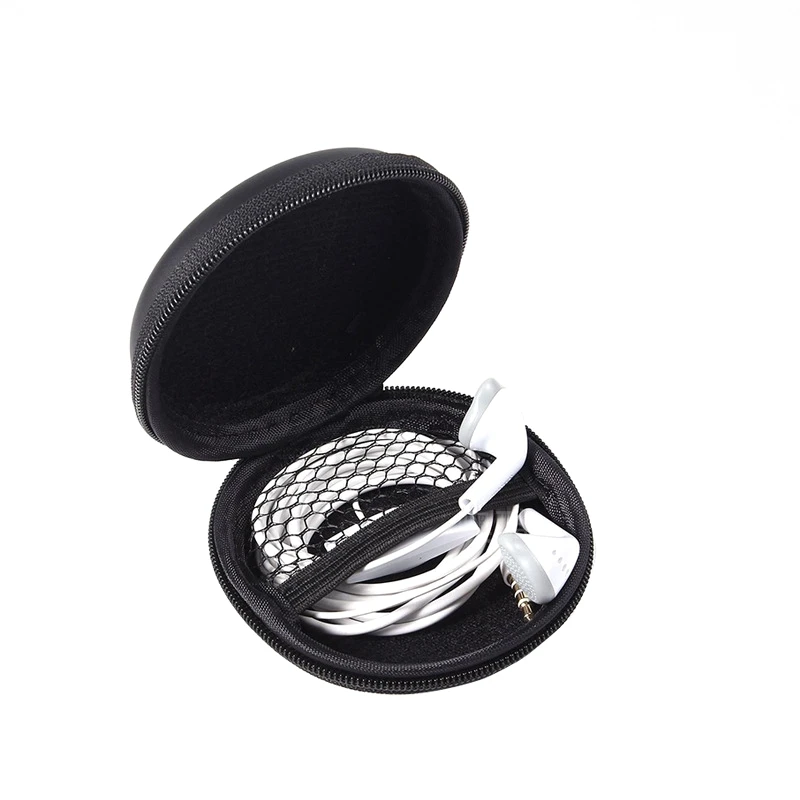 Earphone Storage Case PU Mini Carrying Hard Bag Box Case For Earphone Headphone Accessories Earbuds Memory Card USB Cable