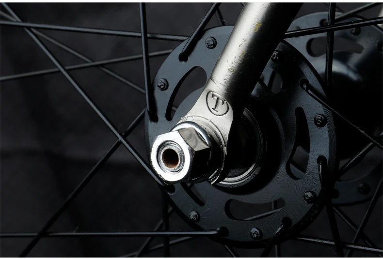 Dual Nuts Riveted for Fixed Gear Bicycle Front Rear Hub Fixing With Anti-skid Texture M9 M10 3/8 Inch Drum Axle Firm Mount