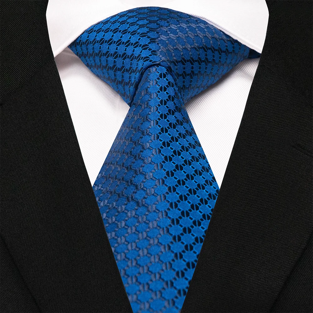 EASTEPIC 8 cm Stylish Check Ties for Men in Fine Apparel Blue Striped Tie Men's Necktie Quality Accessory Social Occasion