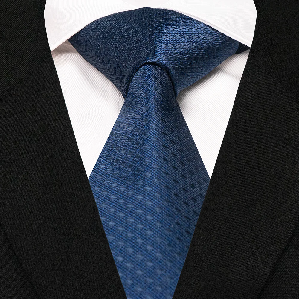 EASTEPIC 8 cm Stylish Check Ties for Men in Fine Apparel Blue Striped Tie Men's Necktie Quality Accessory Social Occasion
