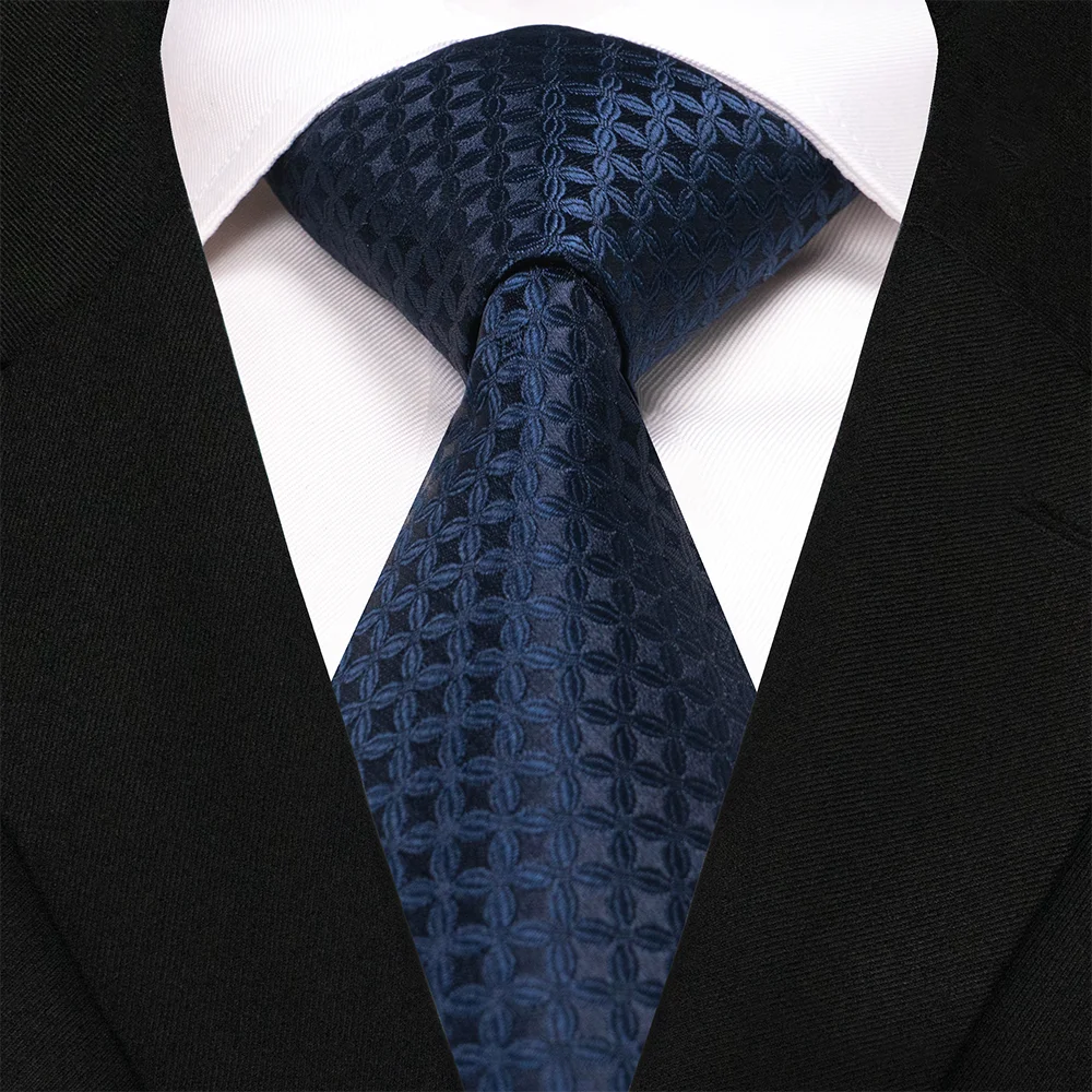 EASTEPIC 8 cm Stylish Check Ties for Men in Fine Apparel Blue Striped Tie Men's Necktie Quality Accessory Social Occasion