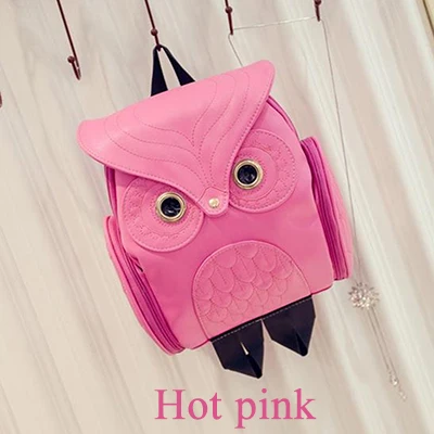 Yogodlns Fashion Women Backpack Newest Stylish Cool Black PU Leather Owl Backpack Female Hot Sale Women shoulder bag school bags
