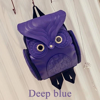 Yogodlns Fashion Women Backpack Newest Stylish Cool Black PU Leather Owl Backpack Female Hot Sale Women shoulder bag school bags