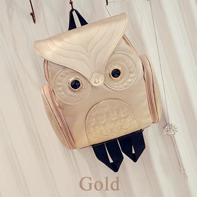 Yogodlns Fashion Women Backpack Newest Stylish Cool Black PU Leather Owl Backpack Female Hot Sale Women shoulder bag school bags