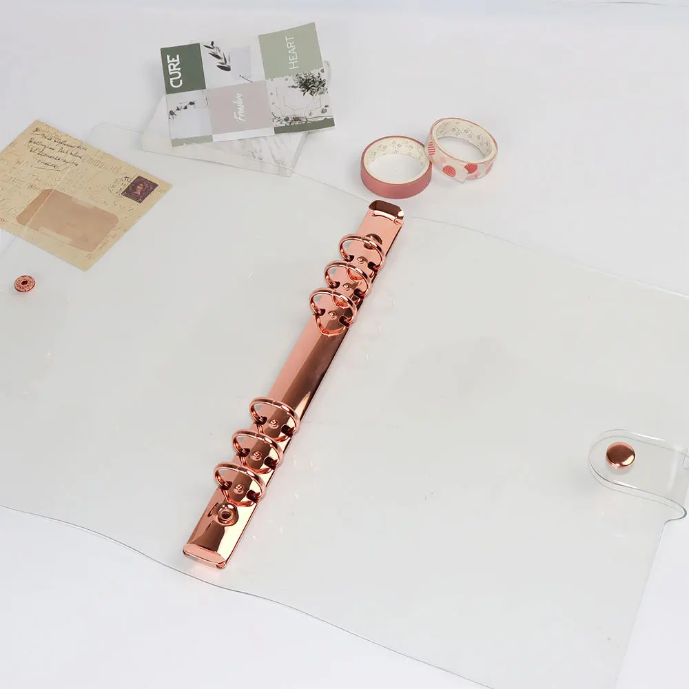 A6/A5 GlitterRose Golden Glittery Bling Binder Notebook Cover Diary Agenda Planner Paper Cover School Stationery