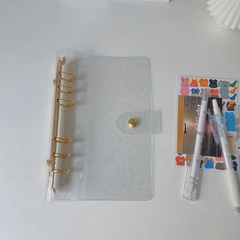 A6/A5 GlitterRose Golden Glittery Bling Binder Notebook Cover Diary Agenda Planner Paper Cover School Stationery