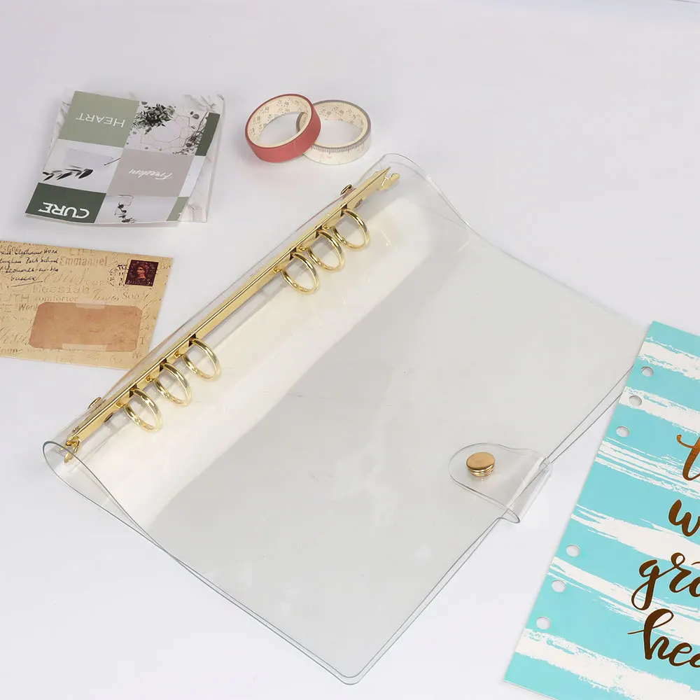 A6/A5 GlitterRose Golden Glittery Bling Binder Notebook Cover Diary Agenda Planner Paper Cover School Stationery