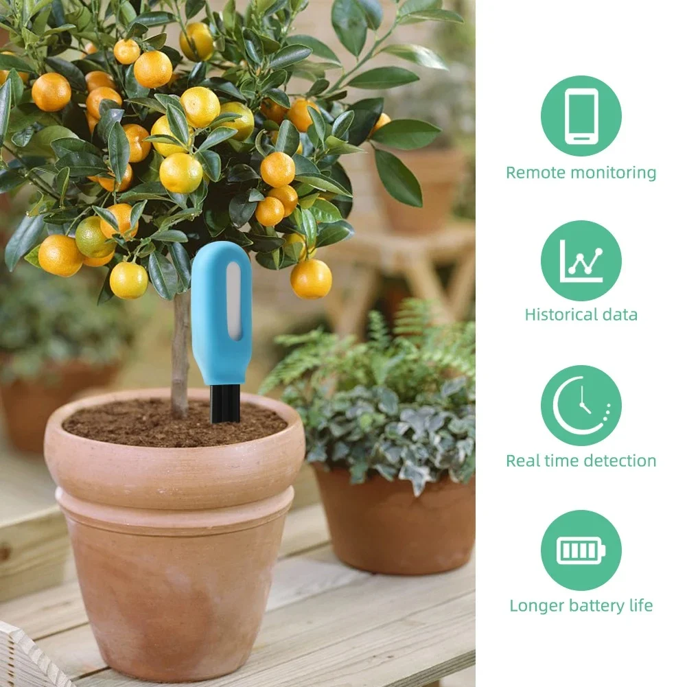 Tuya Zigbee Soil Sensor Humidity Temperature Moisture Detector Smart Life Home Assistant Real Time Monitor for Plant Garden