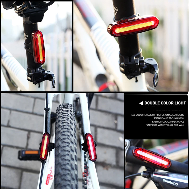 Bicycle Tail Lamp Waterproof Bicycle Light LED Bike Rear Lights High Bright Night Cycling Safety Warning Lamp Road MTB Lantern