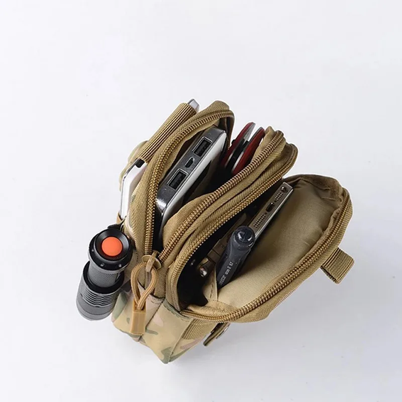 Mobile Phone Case Pouch Waist Bag Waterproof Nylon Multifunction Casual Men Waist Pack Male Small Bag
