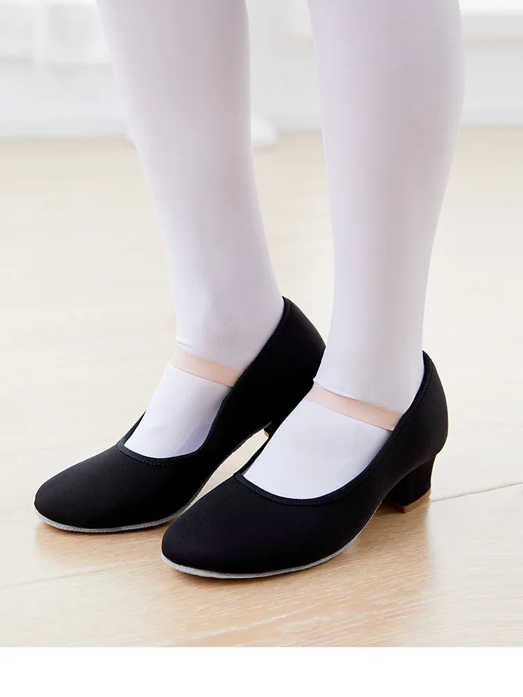Women Classical Dance Shoes Character Shoes Girl Modern Dance Training Dancing Shoes High Heel Practise Shoes