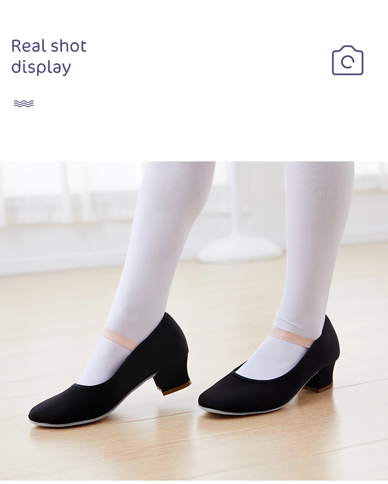 Women Classical Dance Shoes Character Shoes Girl Modern Dance Training Dancing Shoes High Heel Practise Shoes