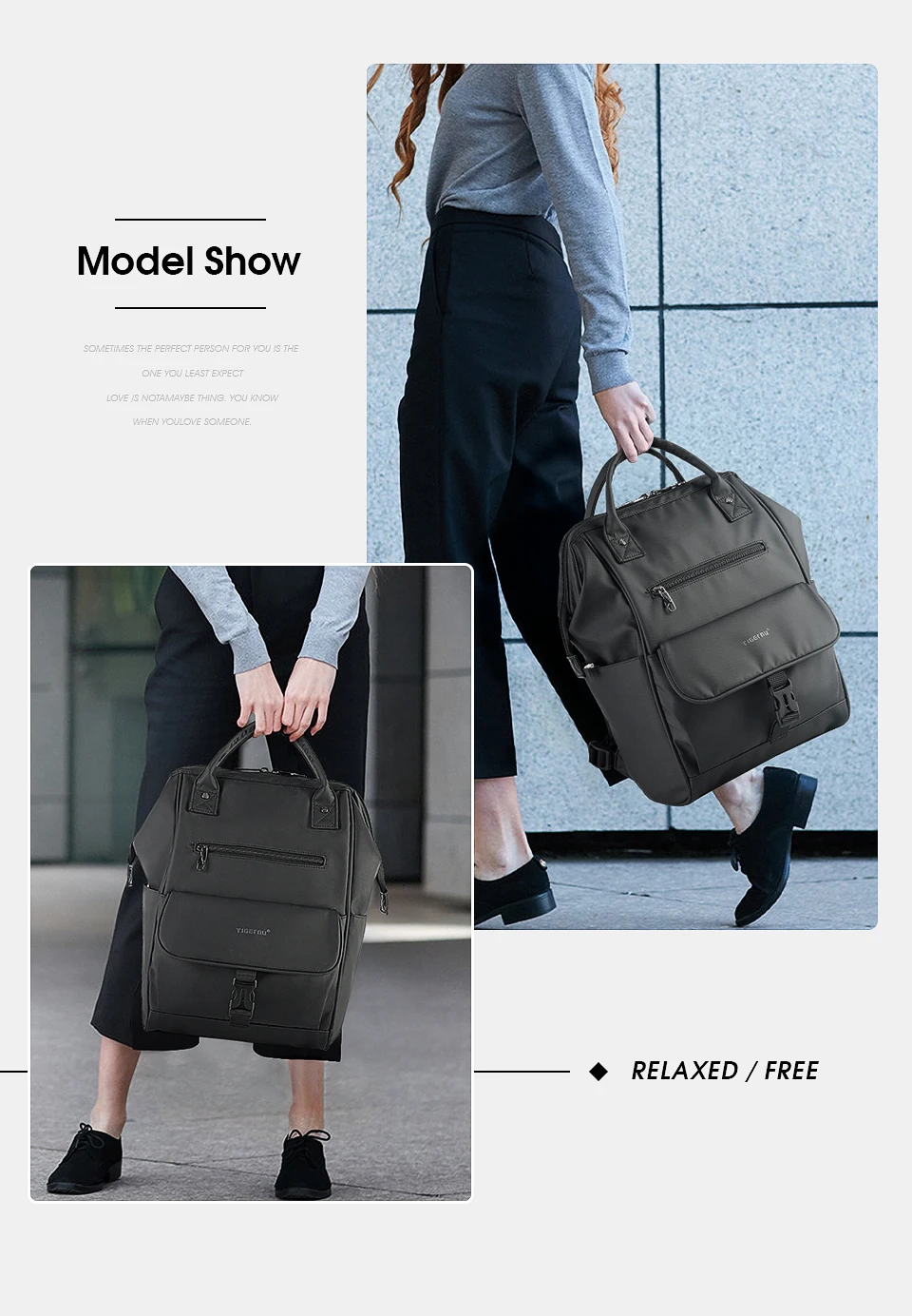 Tigernu New Ladies Casual Backpack For Women Splashproof TPU Travel Camping Female Handbags Light Weight Hiking School Backpacks